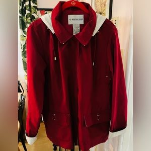 Vintage Dark Red water resistance coat. weather tamer